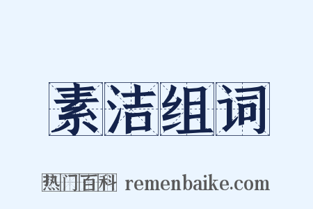 素洁组词是什么意思的图片